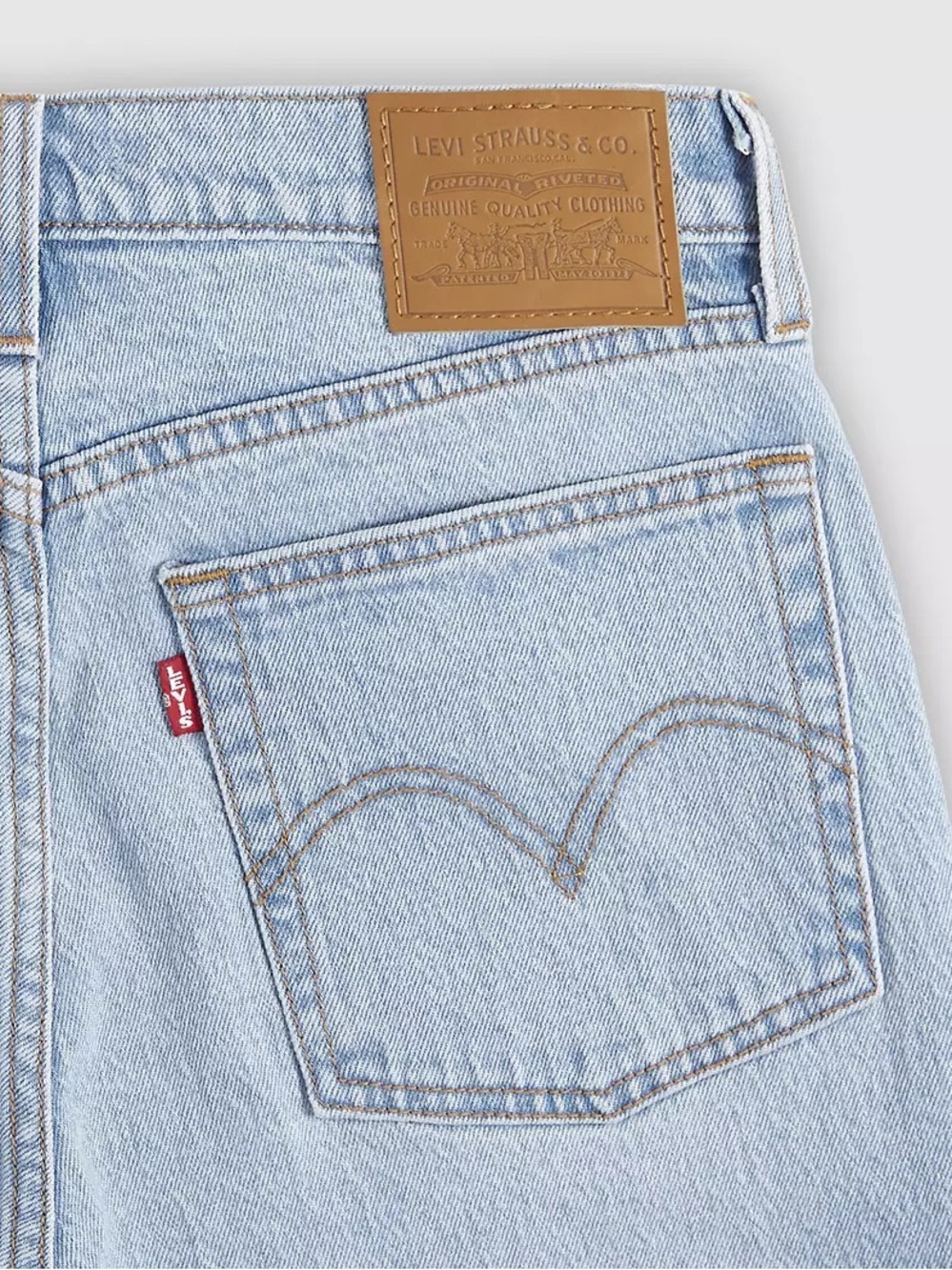 Levi's Light Blue High-Rise Straight Leg Jeans - Picture 6 of 8